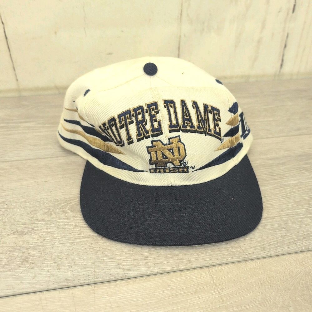Logo Athletic Vintage Notre Dame Fighting Irish Diamond Cut Hat SnapBack **Dirty